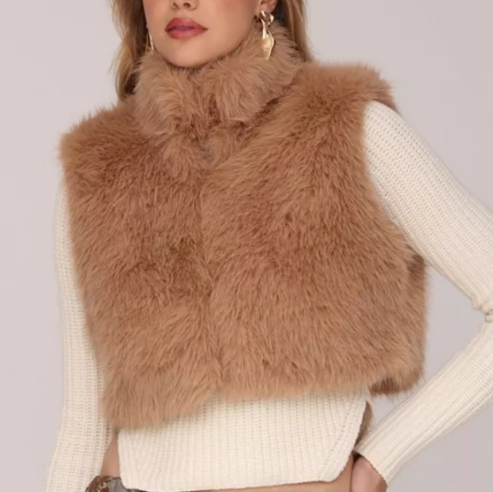 Pink Faux Fur Vest